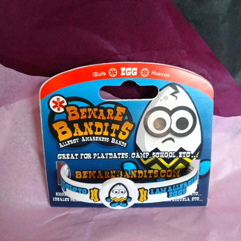Beware Bandits Allergy Awareness Band Egg Allergy